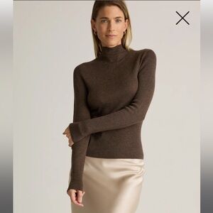 Featherweight Cashmere Ribbed Mockneck Sweater